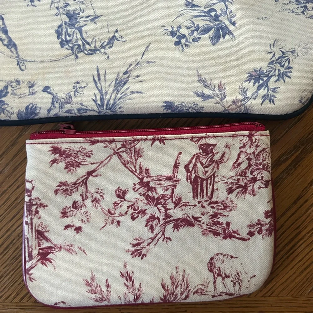 Toile Print Pouch Set